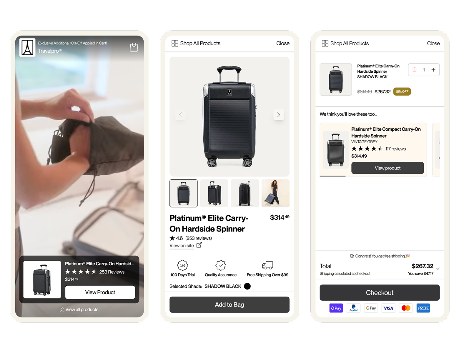 Travelpro mobile shop with FERMÀT
